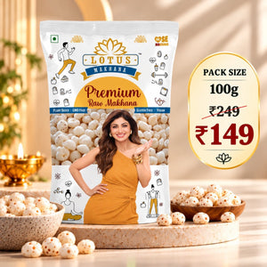 Lotus Premium Raw Makhana 100g - Single Pack