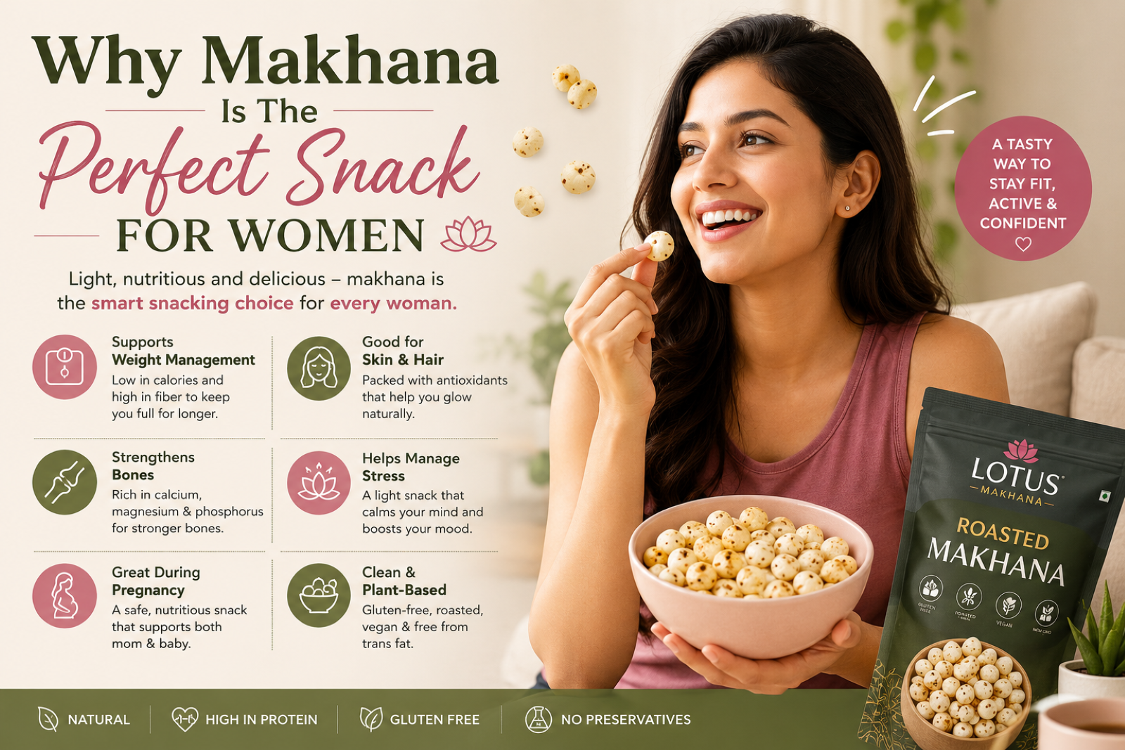 Why Makhana Is The Perfect Snack For Women ?