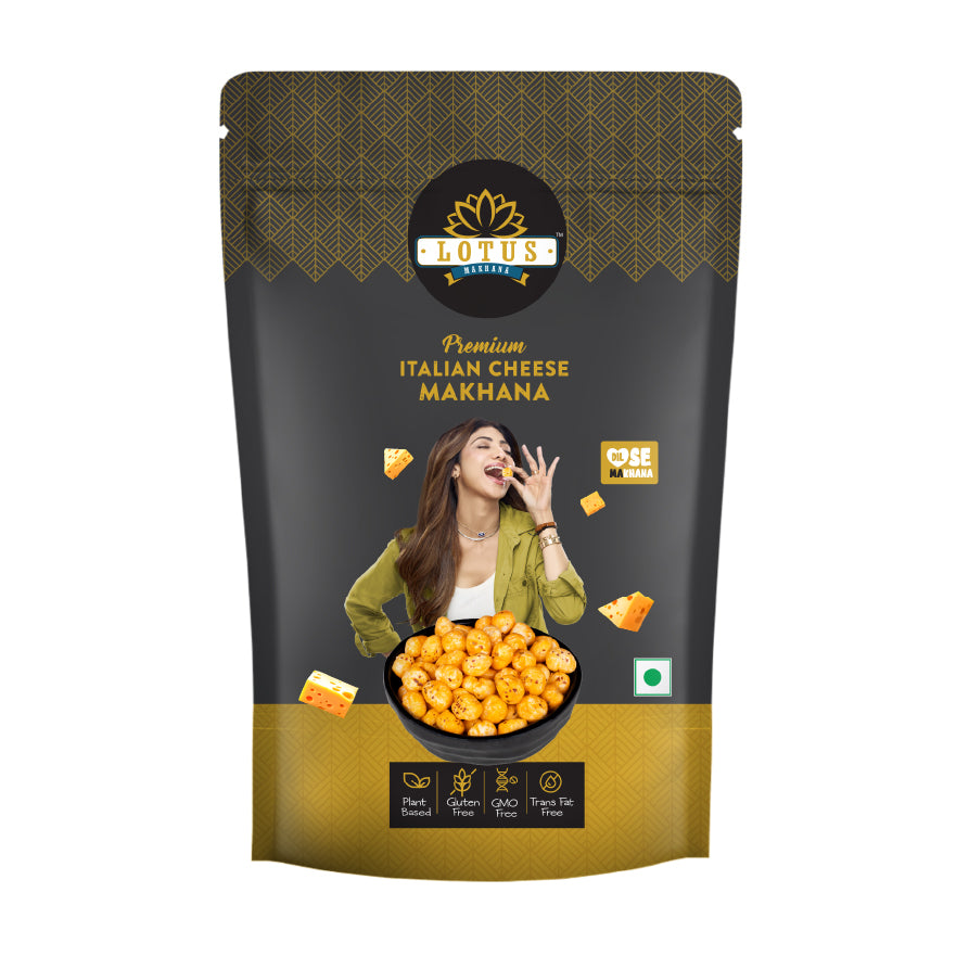Lotus Makhana Italian Cheese Flavour 55g - Pack Of 2