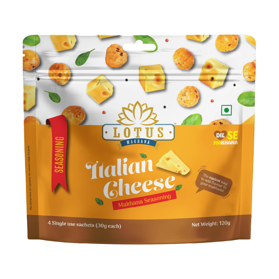 Lotus Makhana Seasoning Italian Cheese Flavour 120gm