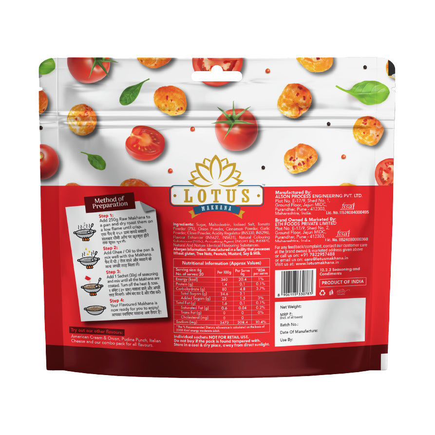 Lotus Makhana Seasoning Spanish Tomato Flavour 120gm