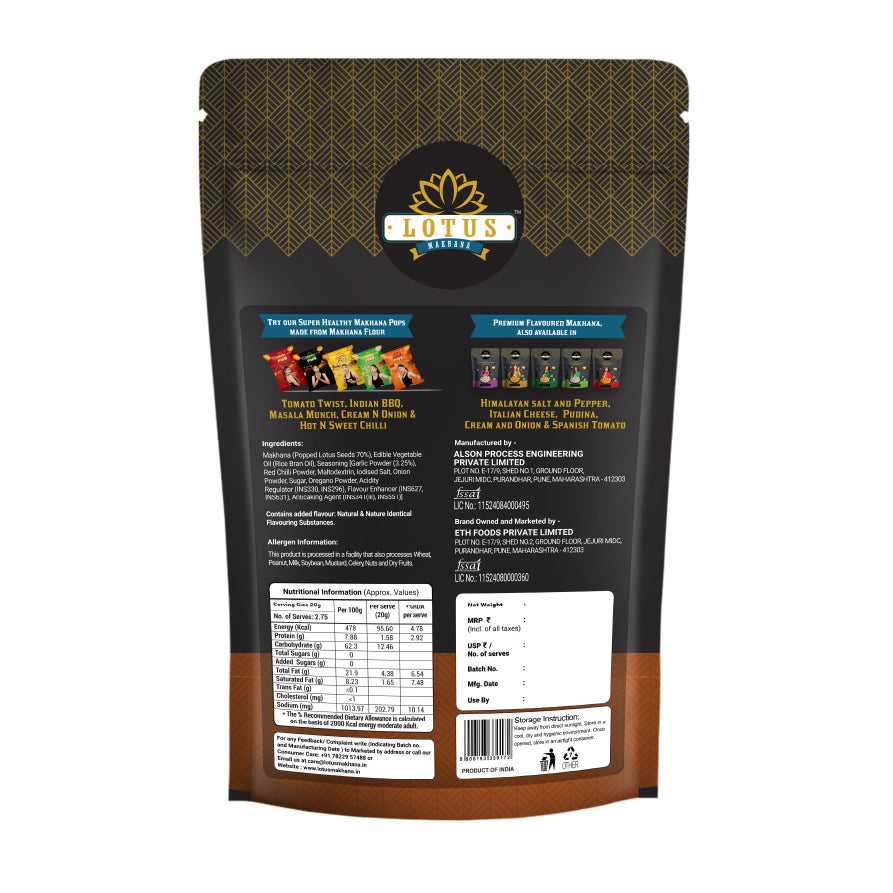 Lotus Makhana Peri Peri Flavou - Pack Of 2