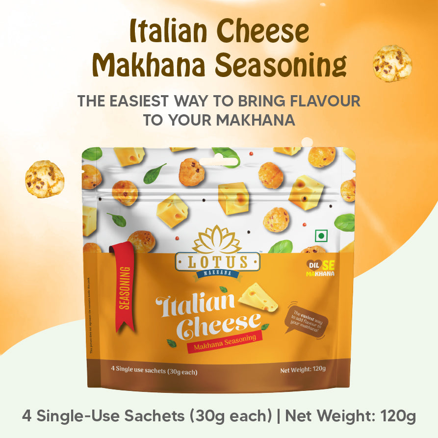 Lotus Makhana Seasoning Italian Cheese Flavour 120gm