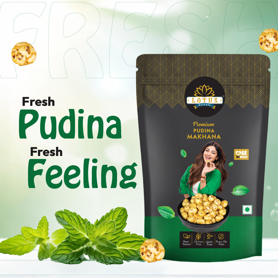 Lotus Makhana Pudina Flavour 55g - Pack Of 2