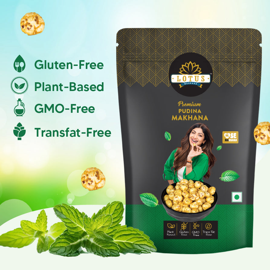 Lotus Makhana Pudina Flavour 55g - Pack Of 2