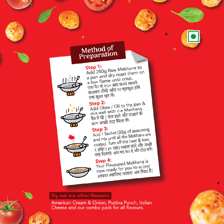 Lotus Makhana Seasoning Spanish Tomato Flavour 120gm