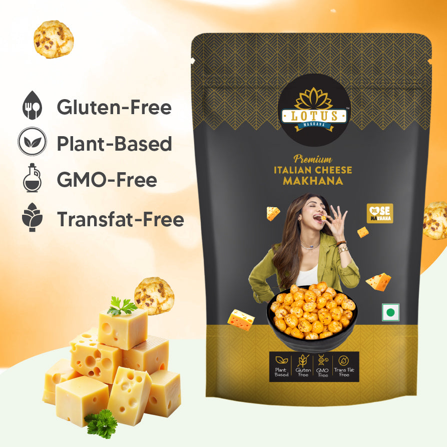 Lotus Makhana Italian Cheese Flavour 55g - Pack Of 2