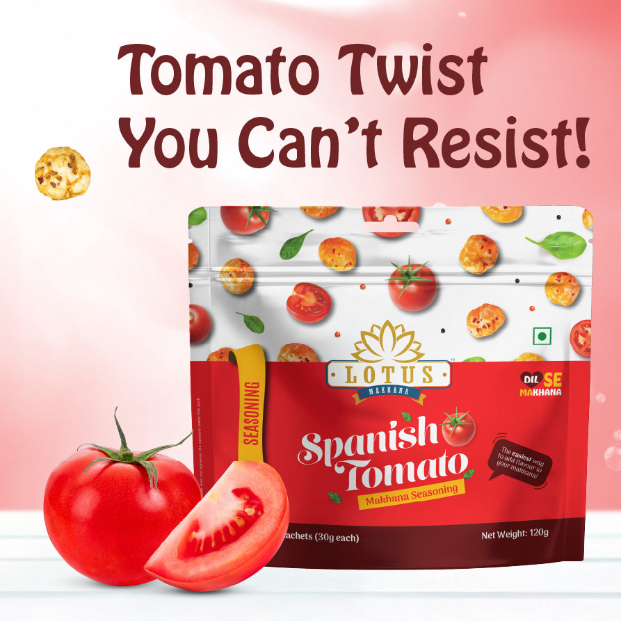 Lotus Makhana Seasoning Spanish Tomato Flavour 120gm
