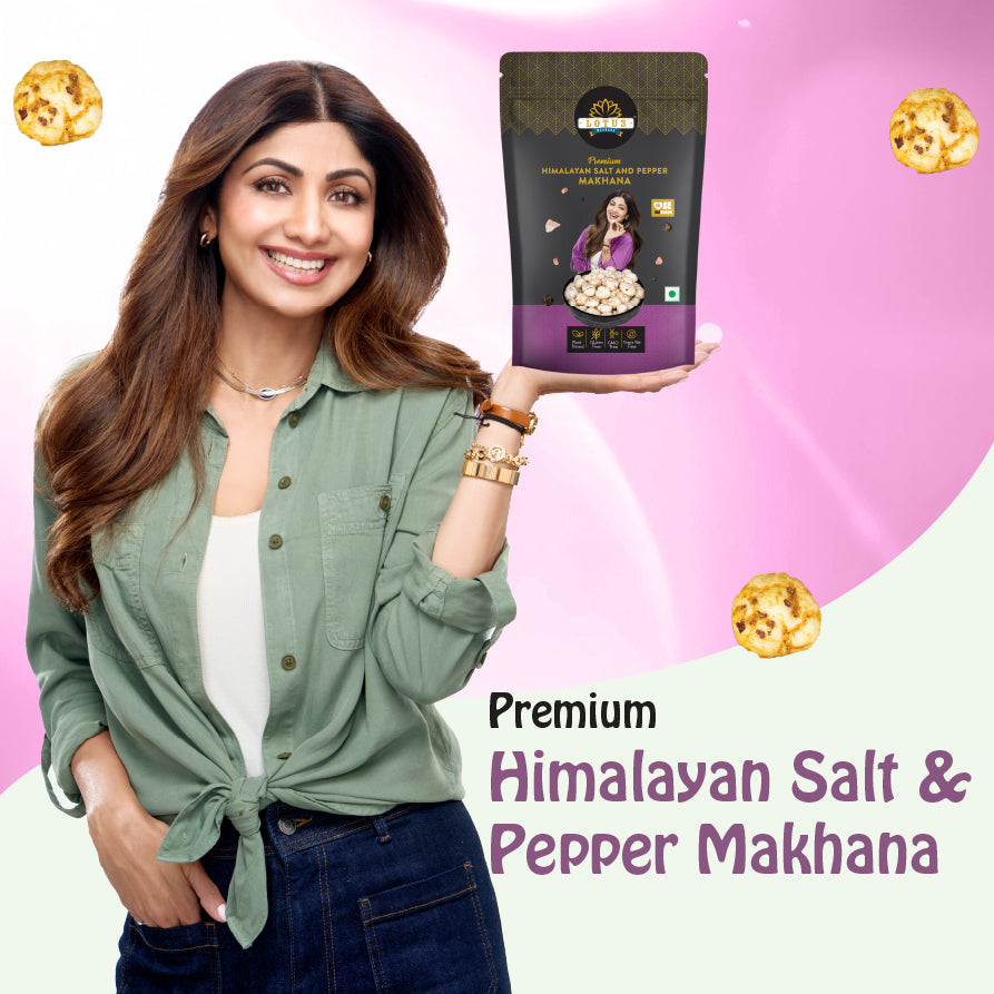 Lotus Makhana Himalayan Salt And Pepper Flavour 55g - Pack Of 2