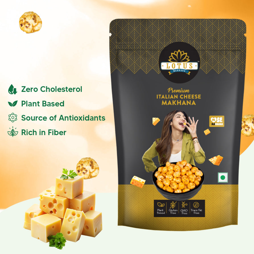Lotus Makhana Italian Cheese Flavour 55g - Pack Of 2