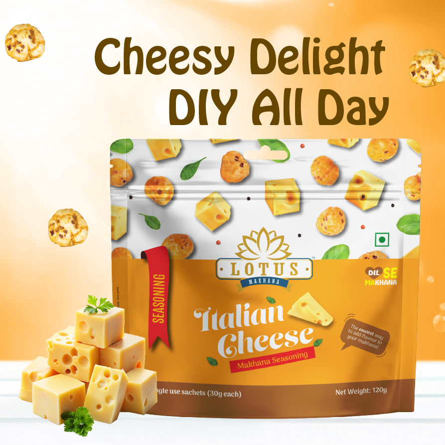 Lotus Makhana Seasoning Italian Cheese Flavour 120gm