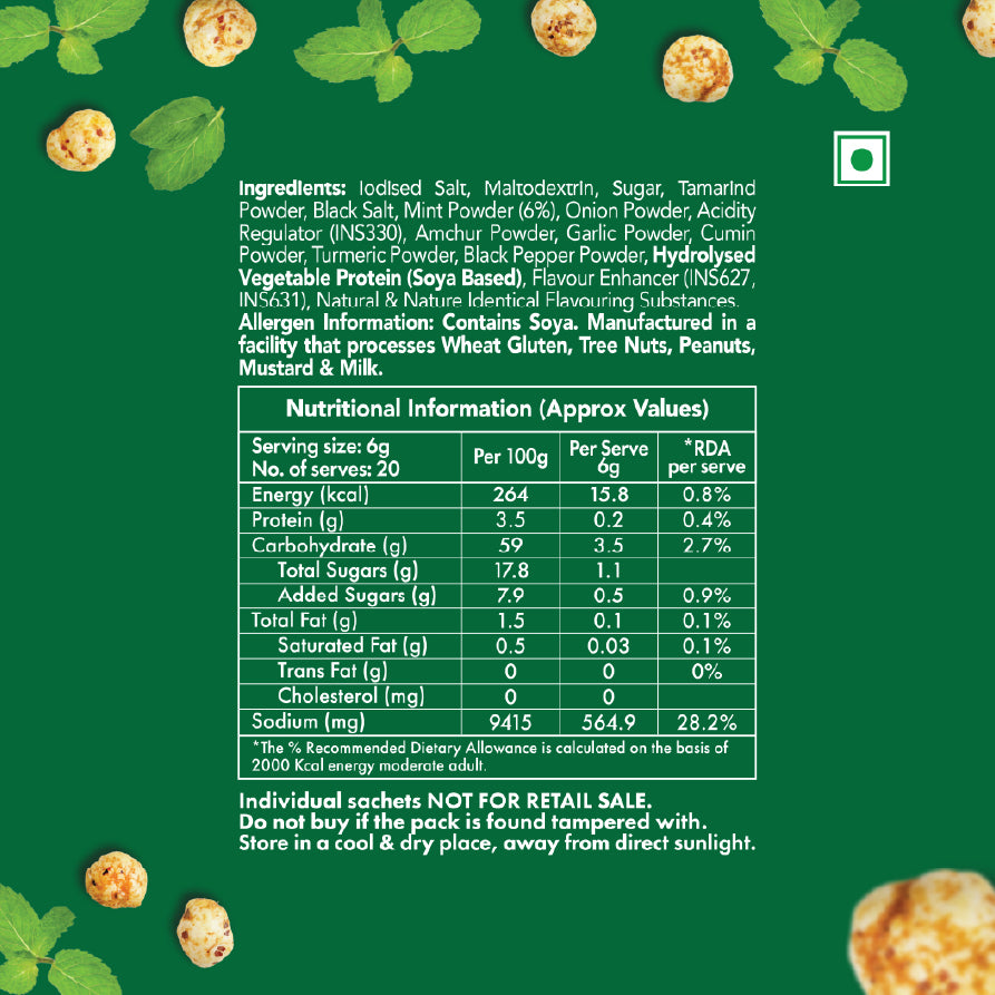 Lotus Makhana Seasoning Pudina Punch Flavour 120gm