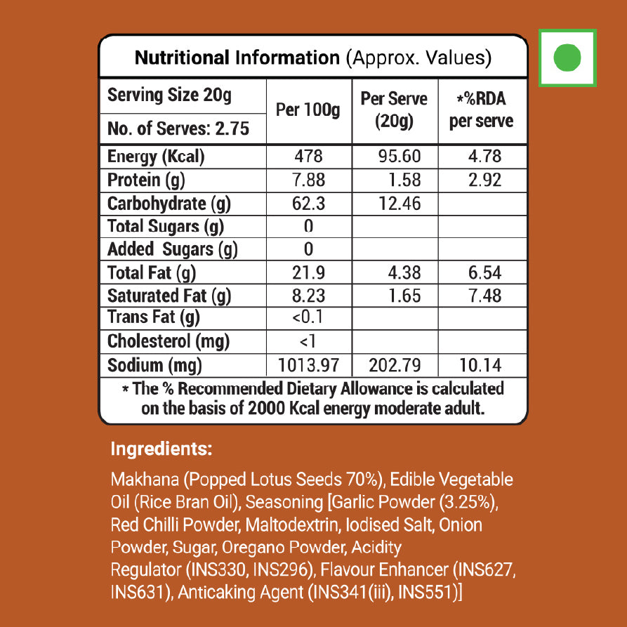 Lotus Makhana Peri Peri Flavou - Pack Of 2