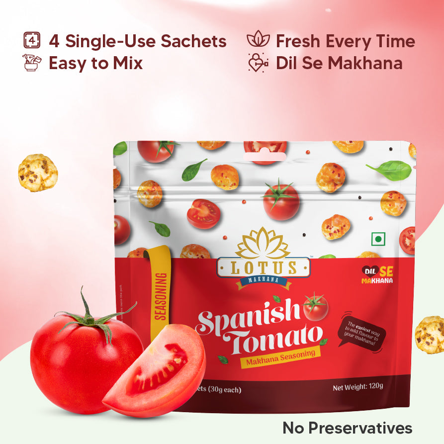 Lotus Makhana Seasoning Spanish Tomato Flavour 120gm
