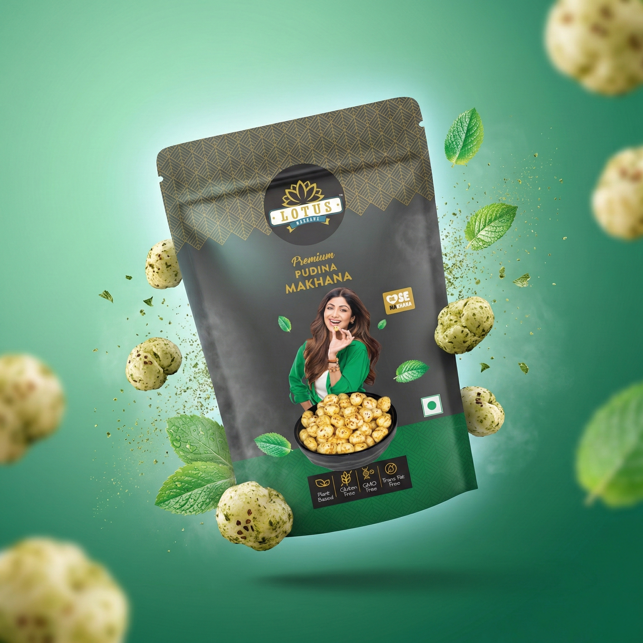 Lotus Makhana Pudina Flavour 55g - Pack Of 2