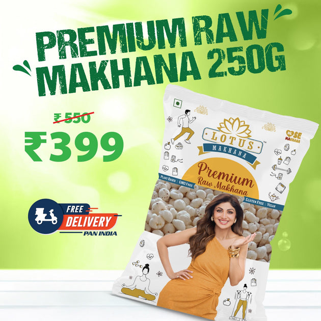 Lotus Premium Raw Makhana 250g - Single Pack