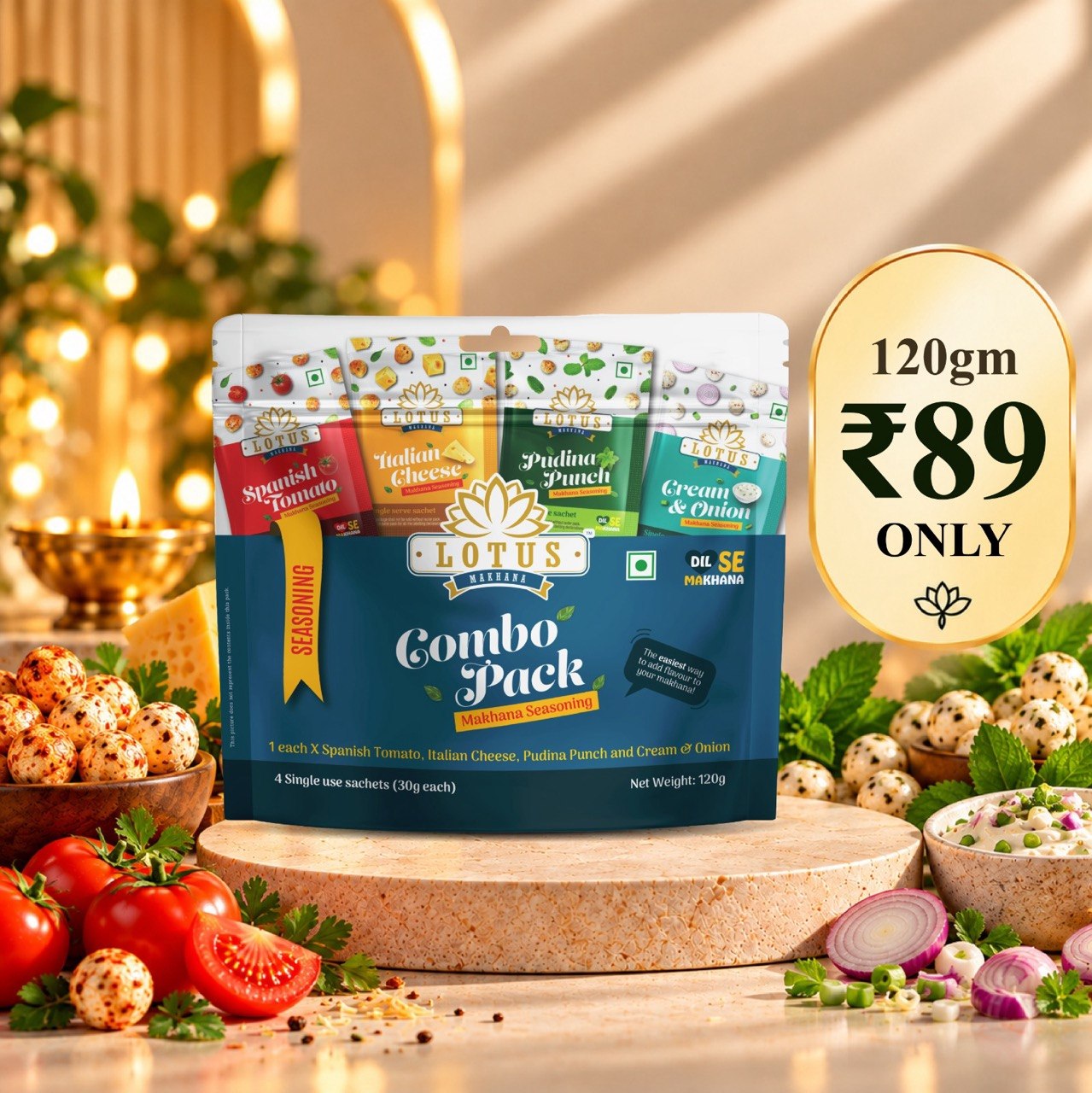Seasoning For Makhana Combo-Pack 120gm