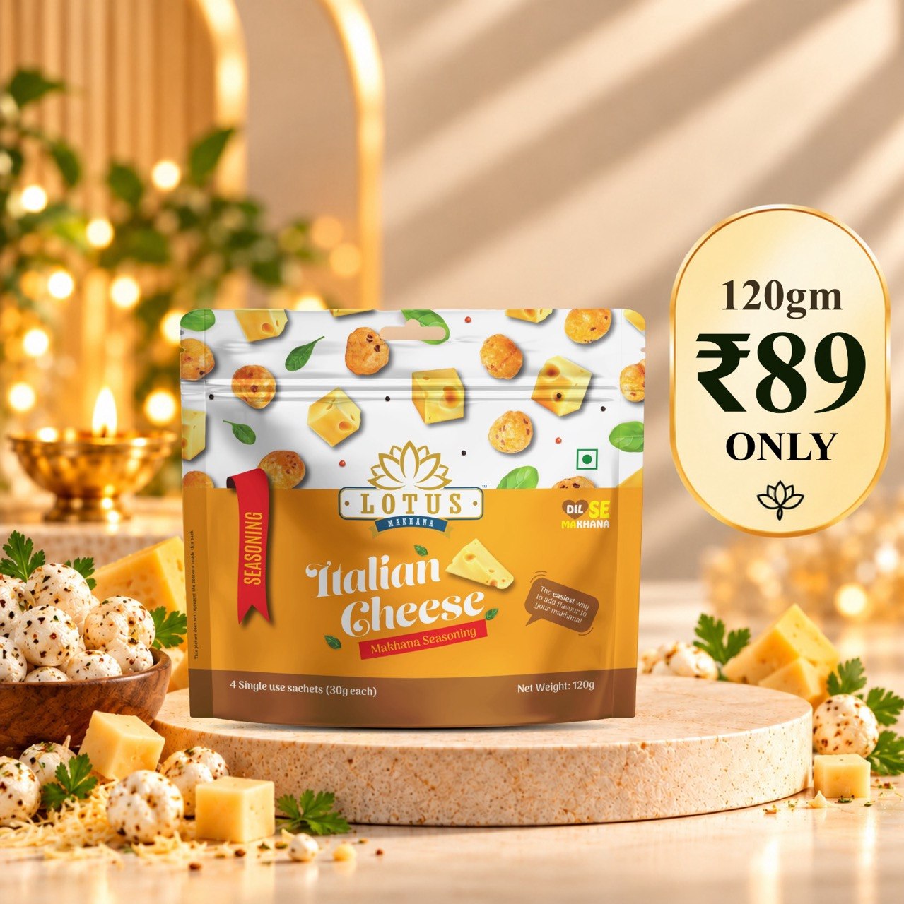 Seasoning For Makhana Italian Cheese Flavour 120gm