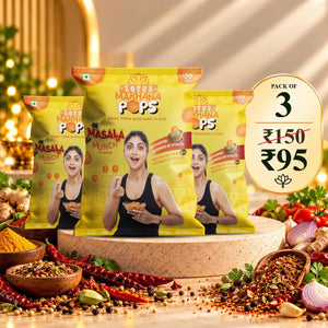Lotus Makhana Pops Masala Munch Flavour 50g - Pack Of 3